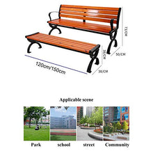 LXLH Panca da Giardino Panchina Mobili da Esterno Panca da Giardino per Esterni Panche da terrazza, Panchina da Parco con doghe in Legno massello anticorrosivo, Sedia da Balcone per Il Tempo libe