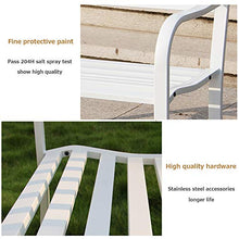 Panchine da Giardino Park Terrace, Panca in Ghisa per Esterni (con Cuscino in Schiuma), Panca Lounge 2 Posti Con Schienale e Braccioli, Panche Decorative da Balcone Per Cortili e Portici