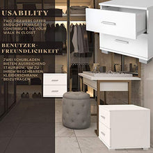 MIADOMODO® Comodino, Set da 2 - con 2 Cassetti, 40 x 40 x 35 cm, in MDF, Colore a Scelta - Armadietto, Mobiletto, Comodino da Camera da Letto, da Notte, Salotto (Bianco)