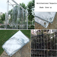 Telone Occhiellato Trasparente Impermeabile,0.5mm PVC Film Riutilizzabile,Telo Copertura per Piante da Balcone,Antipolvere Antipioggia Esterno Baldacchino,Tenda per Campeggio (1.4x4m/4.6x13.1ft)
