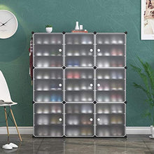 XBDD Rack da scarpe da scarpe moderno CUBO STOCCAGGIO DI STOCCAGGIO Armadio FAI DA TE 9-cubetto Scarpe da scarpe Versatile Armadio in plastica con porte per appartamenti tacco alto ecc. (Bianco e nero