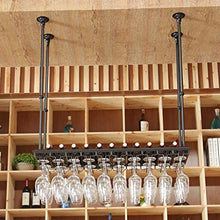 LDM Portabottiglie da Vino in Metallo Calici Portabottiglie in Vetro Armadietti da Vino sospesi a Parete [Altezza 25,6"-41,3" Regolabile] - Telaio Nero (Dimensioni: 120 cm)