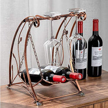 Rastrelliere per bicchieri da vino Portavolo da tavolo, bottiglia di vino e bicchieri da incastro o tavolo da tavolo in metallo in metallo in metallo in metallo in metallo per 2 bottiglia di vino e 2