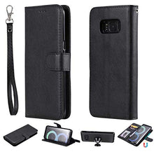 Bear Village Cover Galaxy S8, Custodia Premium Flip Custodia per Samsung Galaxy S8, Custodia con Porta Carte e Chiusura Magnetica, Nero