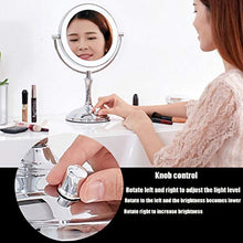 Specchio per il Trucco, Desktop con Luce Soffusa a LED Che Oscura Trucco a Rotazione a 360 ° R01 Trucco