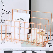 Organizzatore da scrivania, ferro da stiro, scrivania per riviste, organizer in metallo, porta giornali, organizer per trucchi, accessori da scrivania per ufficio, casa, scuola