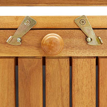 Qnotici Panca da Giardino con vano Contenitore 120 cm, Box Contenitore, mobili da Giardino, Panca in Legno, Panca, Cuscino Box, Legno massello, Acacia