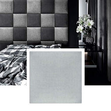 Isolbau Pannello da parete decorativo decorativo 3D da parete, cuscino da parete in tessuto, decorazione moderna e imbottita, per camera da letto, letto quadrato, 30 x 30 cm, K09