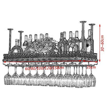 UYZ Portabicchieri, Espositore per Bar con portabicchieri da Vino sospeso (Dimensioni: 120 Volte; 35 cm)