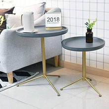 HXF- Arte del Ferro Tavolino, Piano Multifunzione Creativo Tea Table Divano Laterale Soggiorno Ristorante Lato Rotonda Decorazione Alt Tavola 39.5 * 46cm, 49 * 56CM Durevole (Size : 49 * 56cm)