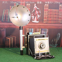 WANDOM Decorazione della Macchina Fotografica d'Epoca Decorazione della Finestra Ferro Art Clock Fotocamera Modello Retro Camera-CJ127232