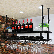 YWYW Ferro da Stiro in Stile Industriale retrò Bar Ristorante Portabicchieri Appeso Bar Decorazione Portabottiglie Portabicchieri Portabicchieri Appeso (Dimensioni: L100 * W30CM)