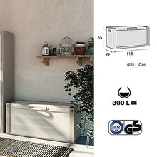 CRZJ Scatola da Ponte in Resina da 80 galloni con Ruote, per mobili da Giardino, portaoggetti per Esterni, Design Impermeabile, Facile da installare