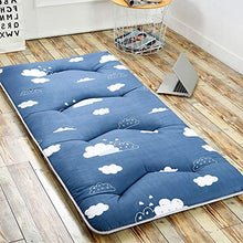 Materassi Futon, Tappeto per Dormire Tatami Coprimaterasso Tappeto Piegato a Terra Tappetino da Letto Pigro Spesso 5 cm Cuscini Doppi per Camera da Letto e Ufficio,E,100 * 200cm/39 * 79 inch