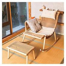 XinQing-Sedia a Dondolo Esterni Giardino terrazza Sedia a Dondolo PE in Rattan Sedia in Lega di Alluminio Telaio Lazy Divano Poltrona Sedia reclinabile Sedia a Sdraio con poggiapiedi