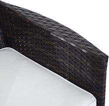 Panchina con mobili da esterno a mattrops, vite 2 sedile da compagnia in vimini amare sedile per maglieria partner panca,Brown