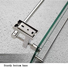 GDFEH Scaffale da Bagno 1 Posaggio in Vetro temperato a Livello con Asciugamani, Cucina a Muro 304 Ripiani in Acciaio Inox, Ripiani di stoccaggio 18,5 × 5.1 × 5.1 Pollici