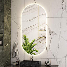 Sprayer Specchio cosmetico a Parete, Specchio da Bagno Illuminato a LED Intelligente da Parete, dimmerabile, Specchio cosmetico Ovale-Specchio cosmetico-ingranditore, Interruttore Touch