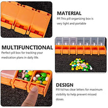 HEMOTON Mini Portapillole Organizer Settimanale per Pillole Scatola per Medicinali per La Cura della Salute per Viaggio di Una Settimana (Arancione)