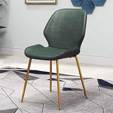 WY Cucina Sala Sedia con Le Gambe d'oro in Metallo Imbottita Sedie Laterali con Seduta in Pelle Colazione Sgabello for Bar/Pub Salone della casa di Sedia da Ufficio scrivania Sedia Sgabello, Verde