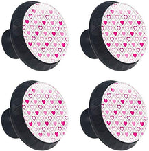 A forma di cuore rosa e bianco Pomelli per Porta Set di 4 Pomelli per Mobili Manopole per Cassetti Cucina Armadio Vetro