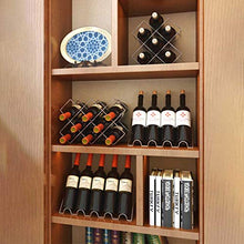 Espositore inclinabile per portabottiglie, Decorazione della Bottiglia di Vino sul bancone del Bar, mensola in Ferro battuto, Soggiorno (Argento)
