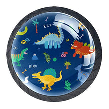 Cartoon dinosauro (2) 4 PCS Pomelli per Porta, Pomolo per Mobile, Pomelli per Mobili con Viti, Maniglia per Armadietto, Pomelli per Porta, Pomelli per Cassetti per Porta, Armadio, Cassetto e Credenza