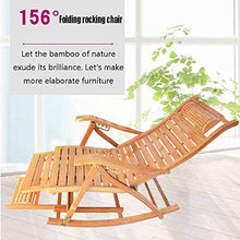ZHANGYY Sedie a Sdraio da Patio Sedia a Sdraio, Sedia Pieghevole Sedia a Dondolo Casa pigra Anziani Pausa Pranzo Sedia Moderna in Legno massello Schienale Sedia in bambù Sedia 63x36 cm Durevole