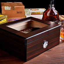 Humidor Humidor per Sigari in Legno Massello Scatola per Sigari in Legno di Cedro Naturale Professionale umidità Costante E Idratante Rifiuta Gli Insetti Melanzane Possono Contenere 50