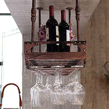 Bottiglia supporto della cremagliera del vino ripiano Living vino rack Rack Restaurt Wine Rack, cremagliera del vino decorativo, Wine Rack soffitto Cup Holder Hging Rosso for Ccompliment y Space, WTZ0