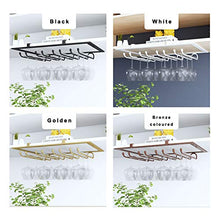 FYLHX Multifunzione Vino Cremagliera di Vetro,Portabicchieri da Vino sotto Cabinet Cremagliera del Vino per La Cucina Bar Appeso Cremagliera del Bicchiere di Vino.