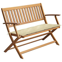 vidaXL Panca da Giardino con Cuscino 120 cm in Massello di Acacia