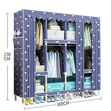 JFFFFWI Armadio Semplice Armadio Guardaroba Tessuto Semplice 165 * 45 * 170cm assemblato in Legno Massiccio (Colore: C)