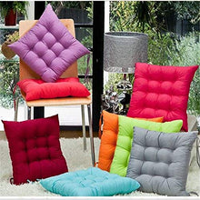 Set di 6 cuscini per sedie con nastri, 40 x 40 x 5 cm, per interni ed esterni (diversi colori a scelta) (giallo)