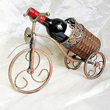 LHQ-HQ Iron & Wine cremagliera moda rattan fatti a mano retrò europeo casa cremagliera del vino in ferro battuto, singola bottiglia di vino controsoffitto piccola cremagliera del supporto della bottig
