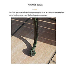 Household Products Panca da Giardino in Legno massello Sedile da terrazza, Panca da Balcone con bracciolo Schienale, Sedia da Giardino con Struttura in ghisa, per Giardino/Veranda/Balcone