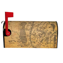 Lord Of The Ring Map - Copertura magnetica per cassetta postale con mappa, design unico, per giardino, giardino, cortile, dimensioni standard, 53 x 45 cm
