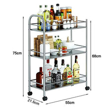YiYi Serving Trolley Carrello Staccabile in Acciaio Inox Carrello da Servizio Carrello per Pulizia Carrello da Cucina, Ideale per Hotel, ristoranti e Case di Cura, 3 Dimensioni