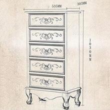 Cassettiera Camera Da Letto Alla Stanza Dipinto A Mano Cassettiera Con Maniglie In Metallo Alto Dresser Storage Unit Robusto Durevole Semplice E Grazioso ( Color : Gold , Size : 53.5x30.3x103CM )
