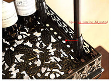 Portabottiglie da Parete in Ferro Portabicchieri Sospesi Cremagliera del Vino Porta Bicchiere da Vino Rosso Sospeso Porta Bicchiere da Bar Altezza Regolabile Lunghezza Nera 80 cm Larghezza 35 cm