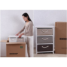 ZHongWei-- Cassettiera-Comodino Cassettiera/Cassettiera con cassettiera in Legno massello in Rattan