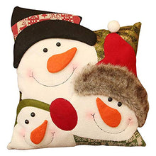 Kitabetty Cuscino Pupazzo di Neve di Natale, Pupazzo di Neve di Natale Combinazione Cuscino Modello Decorazioni Natalizie Cuscino di Tiro per Divano Divano, 13,8 × 13,8 × 1,2 Pollici