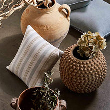 MADURA - Fodera per Cuscino FELICIE 40x40 cm Naturale e Blu Soggiorno Camera da Letto Decorazione