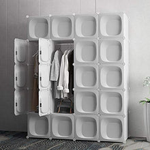 Armadio Plastica immagazzinaggio Pieghevole Guardaroba Semplice Assemblato Composizione (2 Stili) HAODAMAI (Size : 147x47x183cm(A))