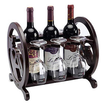 DAGONGREN Vino di immagazzinaggio dell'esposizione di Vino di Legno Wine Rack Cabinet Wine Glass Wine Rack Bagagli Europea UVA Rack Semplice assemblaggio