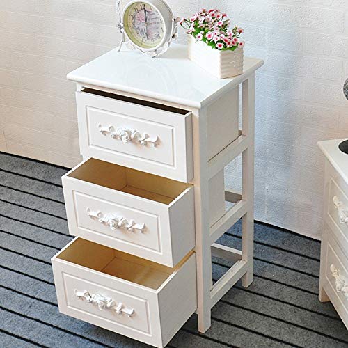 Cassettiera Cassetti 2-4 Livello di legno stretta verticale Cabinet for Camera da letto Corridoio Ingresso Armadio Per La Camera da Bagno Lavanderia Armadi ( Colore : White , Size : 36x29x62cm )