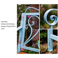UWY Panchina da Giardino Panchina da Esterno in ghisa, panchina da Parco per Il Tempo Libero con Schienale e braccioli Sedia da Portico Resistente alle intemperie ， Cortile da Giardino Balcone T