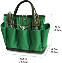Namvo Set di Attrezzi da Giardino, Borsa da Giardino con Tasche Multiple per Kit di Attrezzi da Giardinaggio, Borsa da Giardino (Verde nerastro)