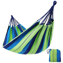 KJLM Single/Double Outdoor Garden Cotton Camping Hammock-Perfect per Campeggio e all'aperto o Giardini e Viaggi (Blu 210x80)