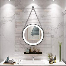 Specchio Oro/Black Frame Bagno a Muro LED Touch con Hotel Luminoso Illuminato Trucco Decorativo Rotondo 40 cm 50cm 60cm 70cm 80cm-Nero_60 cm. Evolutions